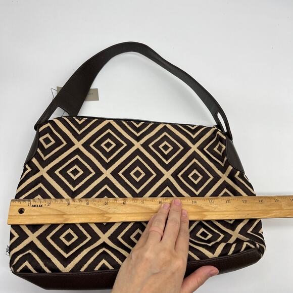 Adrienne Vittadini Geometric Canvas Embroidered Bag - Picture 7 of 15